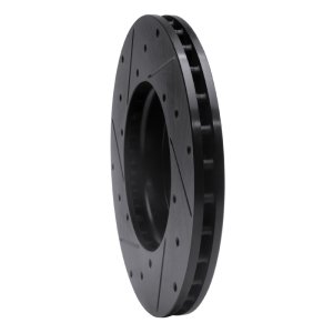 Ford C-MAX Brake Rotor (1) - Front Right - R1 Concepts - Drilled & Slotted - Black - `12-`18